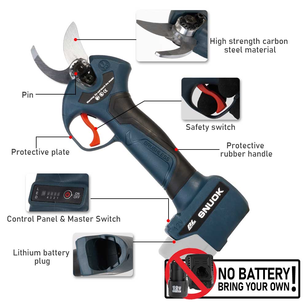 مقص تقليم كهربائي بدون فرشاة 1 - مراجعة Gardening Tools Gifts وسعره